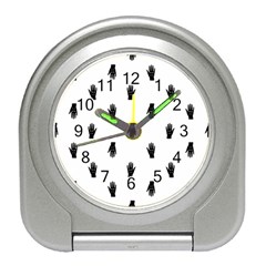 Vampire Hand Motif Graphic Print Pattern Travel Alarm Clock