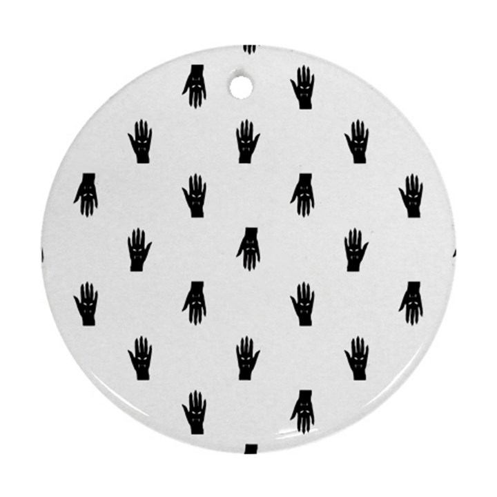 Vampire Hand Motif Graphic Print Pattern Round Ornament (Two Sides)