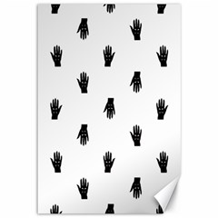 Vampire Hand Motif Graphic Print Pattern Canvas 12  x 18 