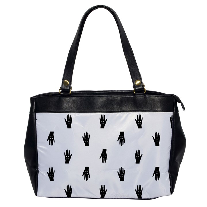 Vampire Hand Motif Graphic Print Pattern Oversize Office Handbag