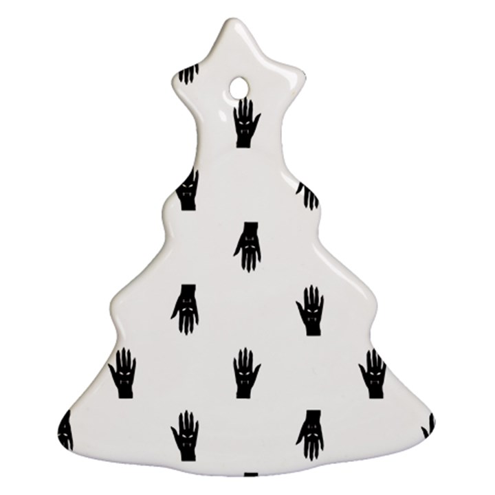 Vampire Hand Motif Graphic Print Pattern Ornament (Christmas Tree) 