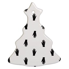 Vampire Hand Motif Graphic Print Pattern Christmas Tree Ornament (two Sides) by dflcprintsclothing