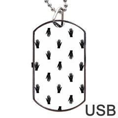 Vampire Hand Motif Graphic Print Pattern Dog Tag USB Flash (One Side)