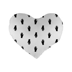 Vampire Hand Motif Graphic Print Pattern Standard 16  Premium Flano Heart Shape Cushions