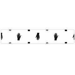 Vampire Hand Motif Graphic Print Pattern Large Flano Scarf 