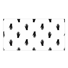 Vampire Hand Motif Graphic Print Pattern Satin Shawl