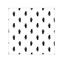 Vampire Hand Motif Graphic Print Pattern Small Satin Scarf (Square)