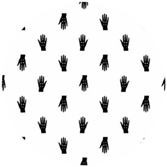 Vampire Hand Motif Graphic Print Pattern Wooden Puzzle Round