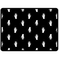 Vampire Hand Motif Graphic Print Pattern 2 Fleece Blanket (large)  by dflcprintsclothing