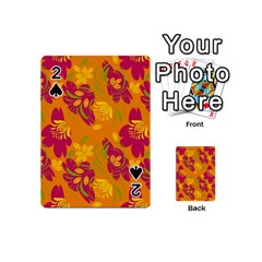 Folk Floral Pattern  Abstract Flowers Print  Seamless Pattern Playing Cards 54 Designs (mini) by Eskimos