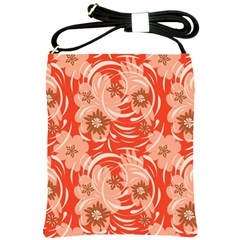 Folk Floral Pattern  Abstract Flowers Print  Seamless Pattern Shoulder Sling Bag by Eskimos