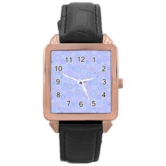 Circle Rose Gold Leather Watch 