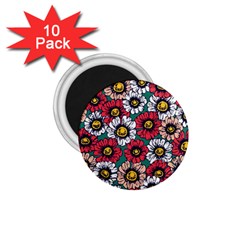 Daisy Colorfull Seamless Pattern 1 75  Magnets (10 Pack)  by Kizuneko