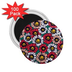 Daisy Colorfull Seamless Pattern 2 25  Magnets (100 Pack)  by Kizuneko