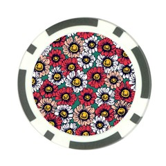 Daisy Colorfull Seamless Pattern Poker Chip Card Guard