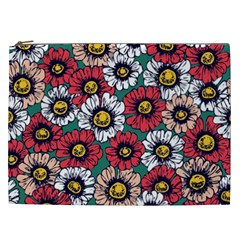 Daisy Colorfull Seamless Pattern Cosmetic Bag (xxl) by Kizuneko