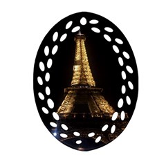 Tour Eiffel Paris Nuit Ornament (oval Filigree) by kcreatif