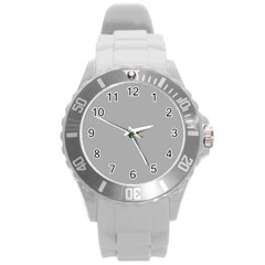 Chalice Silver Grey Round Plastic Sport Watch (l) by FabChoice
