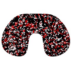 Patterntachesrougeblancnoir75 Travel Neck Pillow