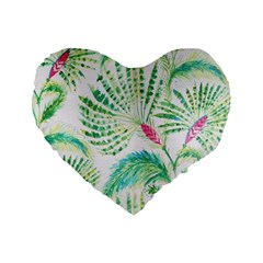  Palm Trees By Traci K Standard 16  Premium Flano Heart Shape Cushions by tracikcollection