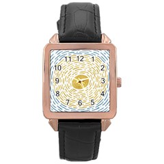 Sunshine Painting Rose Gold Leather Watch  by goljakoff