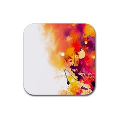Autumn Paint Rubber Coaster (square)  by goljakoff