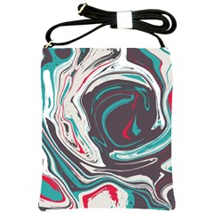 Vector Vivid Marble Pattern 1 Shoulder Sling Bag by goljakoff