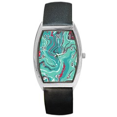 Vector Vivid Marble Pattern 2 Barrel Style Metal Watch by goljakoff