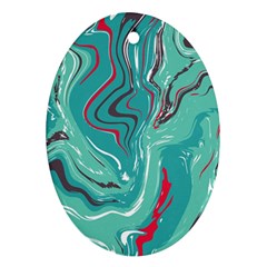 Vector Vivid Marble Pattern 2 Oval Ornament (two Sides) by goljakoff