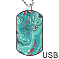 Vector Vivid Marble Pattern 2 Dog Tag Usb Flash (one Side) by goljakoff