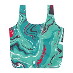 Vector Vivid Marble Pattern 2 Full Print Recycle Bag (l) by goljakoff