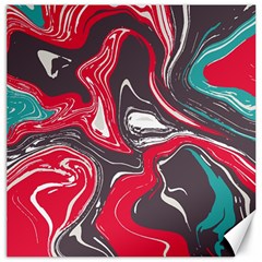 Red Vivid Marble Pattern 3 Canvas 12  X 12  by goljakoff