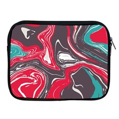 Red Vivid Marble Pattern 3 Apple Ipad 2/3/4 Zipper Cases by goljakoff