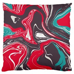 Red Vivid Marble Pattern 3 Standard Flano Cushion Case (one Side) by goljakoff