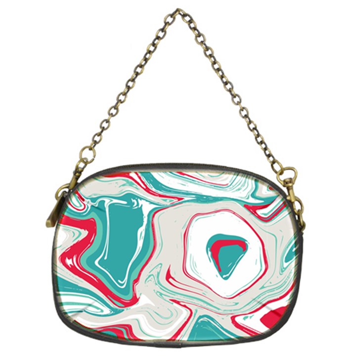 Vector Vivid Marble Pattern 4 Chain Purse (Two Sides)