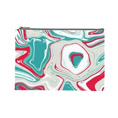 Vector Vivid Marble Pattern 4 Cosmetic Bag (large) by goljakoff