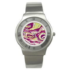 Vector Vivid Marble Pattern 5 Stainless Steel Watch by goljakoff