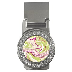 Green Vivid Marble Pattern 6 Money Clips (CZ) 