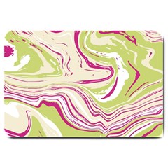 Green Vivid Marble Pattern 6 Large Doormat  by goljakoff