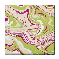 Green Vivid Marble Pattern 6 Face Towel by goljakoff