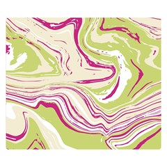 Green Vivid Marble Pattern 6 Double Sided Flano Blanket (Small) 