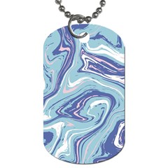 Blue Vivid Marble Pattern 9 Dog Tag (one Side) by goljakoff