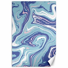 Blue Vivid Marble Pattern 9 Canvas 24  X 36  by goljakoff