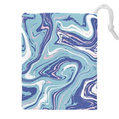 Blue Vivid Marble Pattern 9 Drawstring Pouch (5xl) by goljakoff