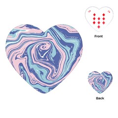 Vector Vivid Marble Pattern 10 Playing Cards Single Design (heart) by goljakoff