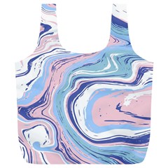Vector Vivid Marble Pattern 11 Full Print Recycle Bag (xl) by goljakoff