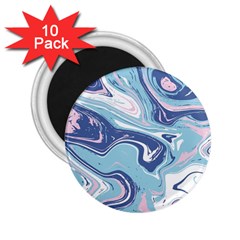 Blue Vivid Marble Pattern 2 25  Magnets (10 Pack)  by goljakoff