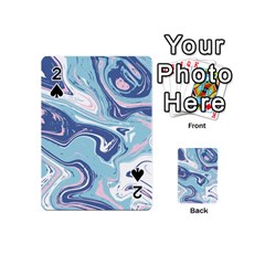Blue Vivid Marble Pattern Playing Cards 54 Designs (mini) by goljakoff