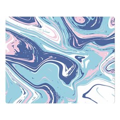 Blue Vivid Marble Pattern Double Sided Flano Blanket (large)  by goljakoff