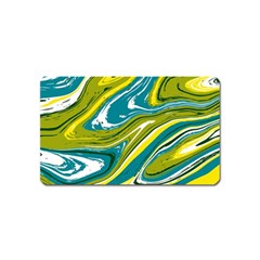 Green Vivid Marble Pattern Magnet (name Card) by goljakoff